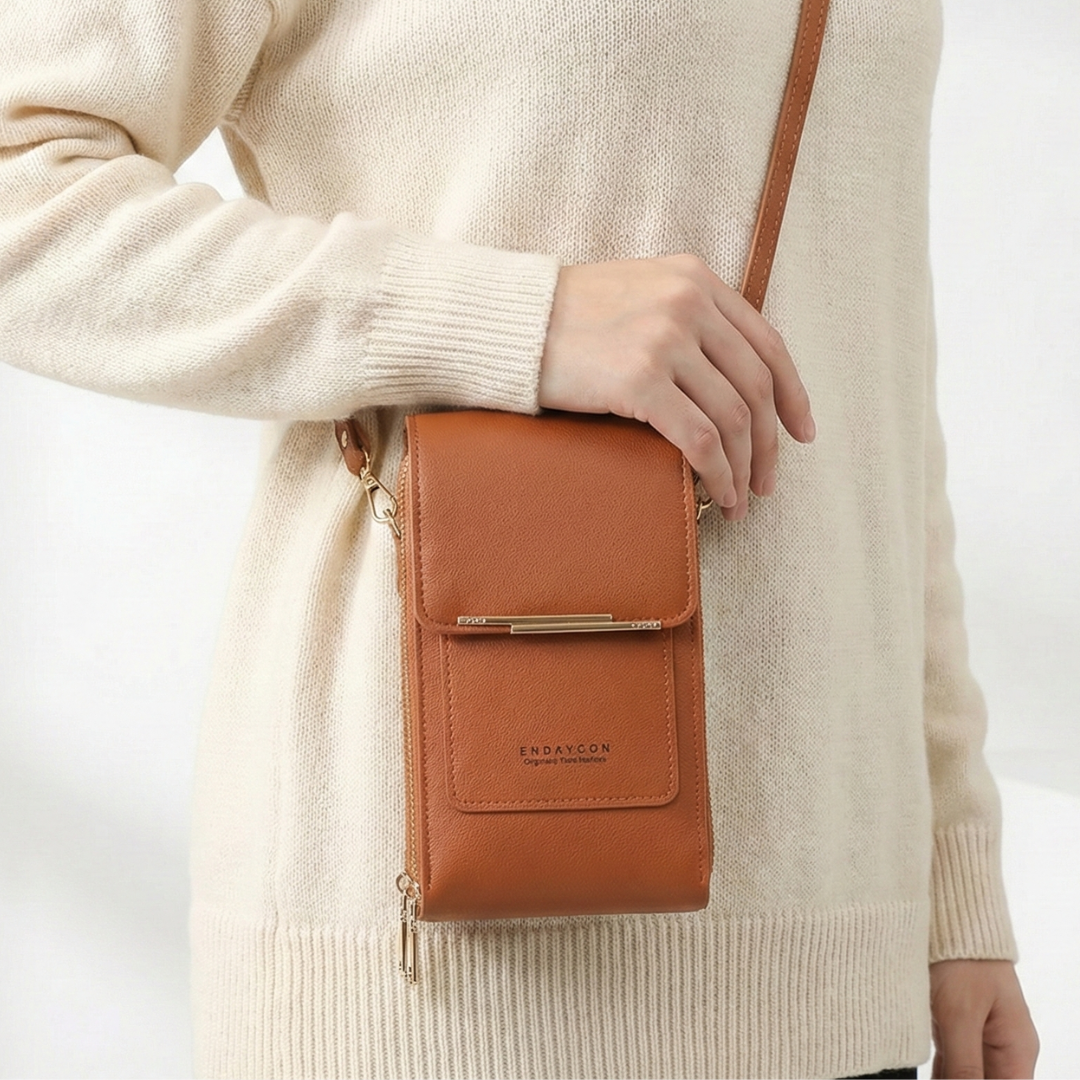 Kompakte PU-Crossbody-Tasche