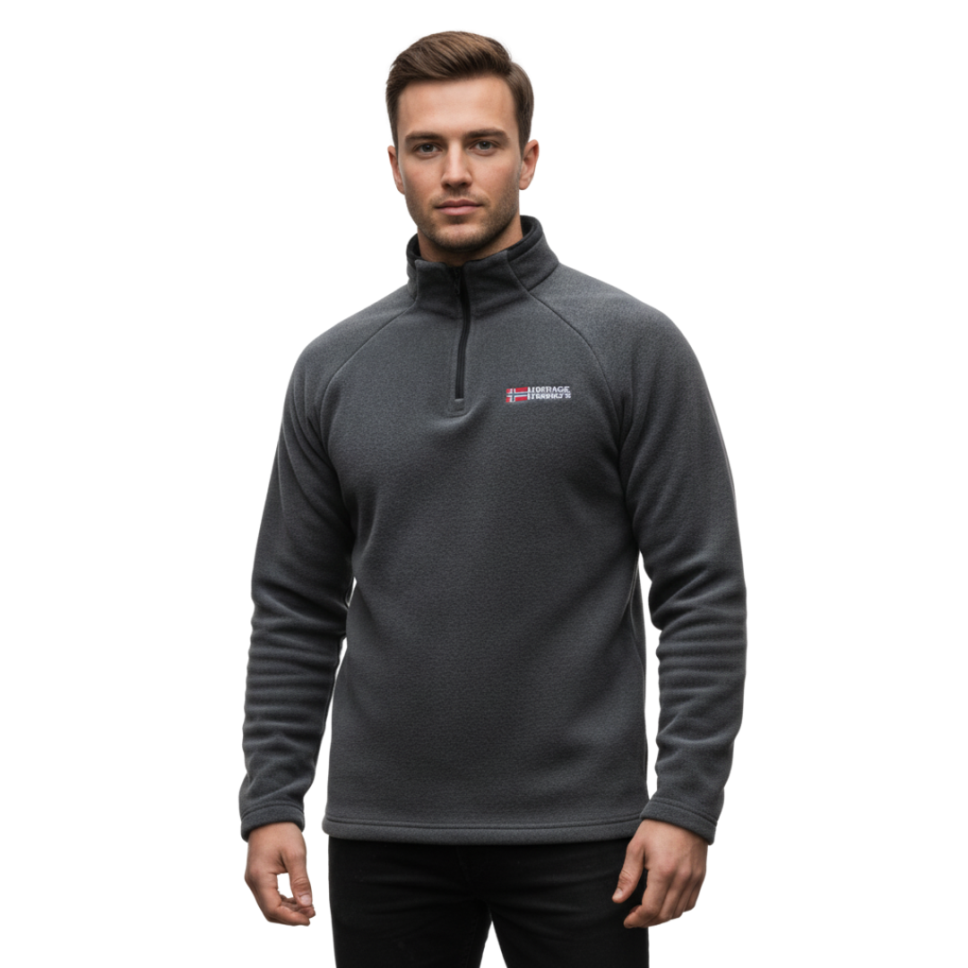 FrostLine Fleece-Pullover mit Halb-Reißverschluss
