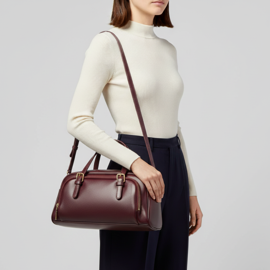 Weiche Schultertasche aus Echtleder