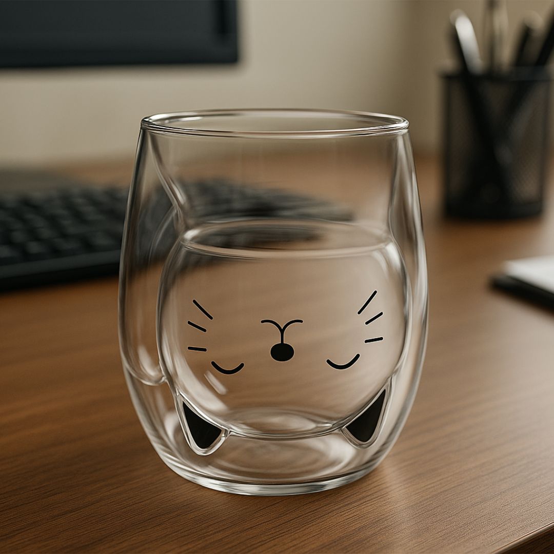 Rebolet | MiauGlas Tasse - Handschonend, stilvoll, katzenlieb