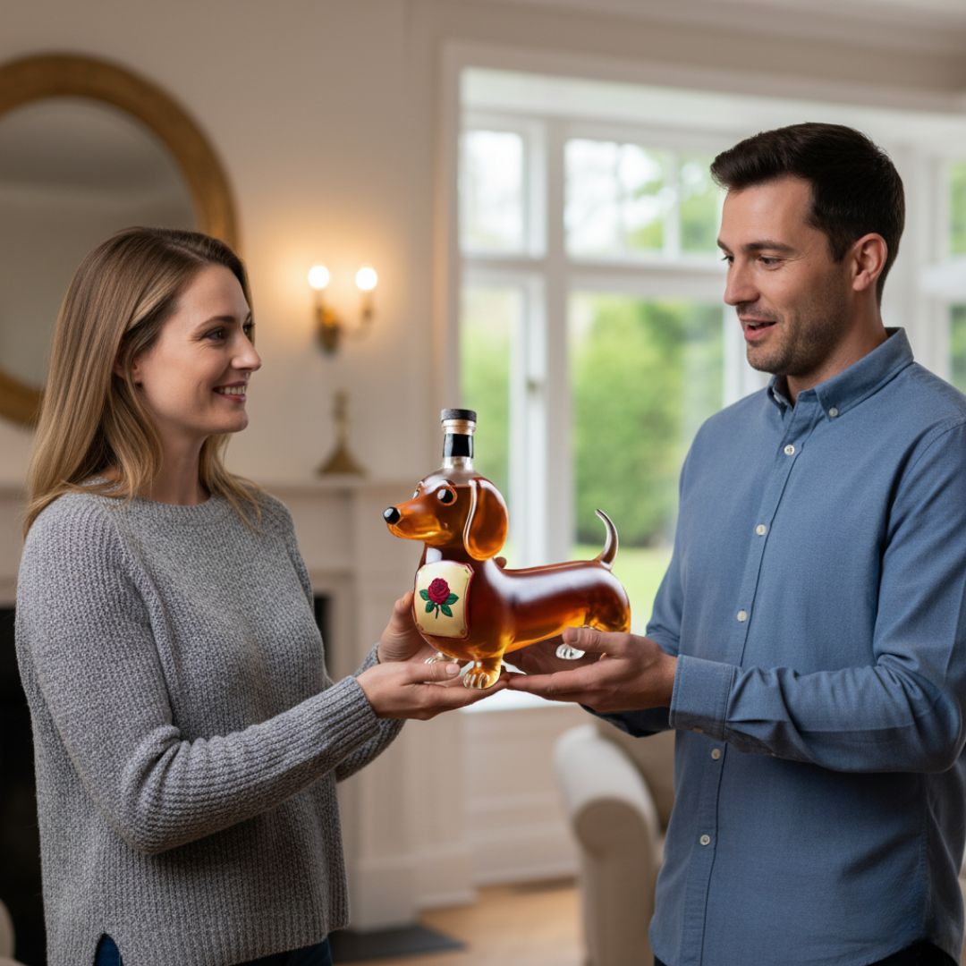 Rebolet | Handgefertigte Flasche aus Glas in Hundeform – Hundeliebhaber lieben sie