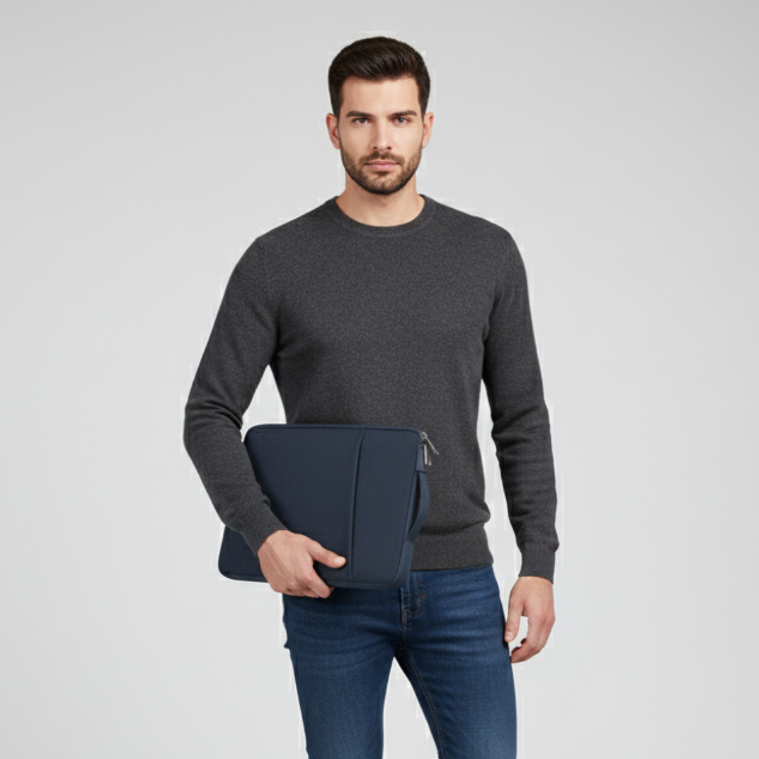Laptop-Hülle aus Canvas mit Reißverschluss