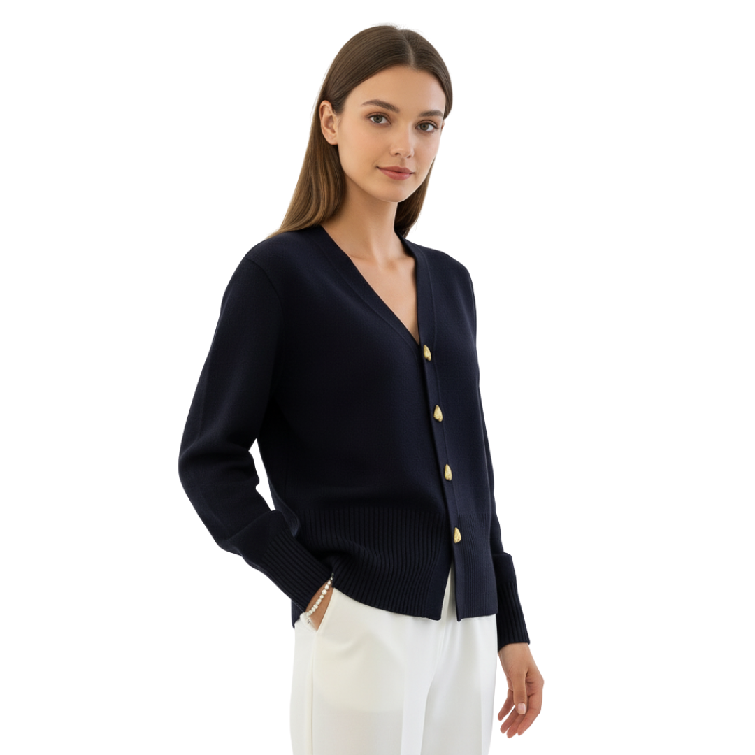 PureCharm V-Ausschnitt-Strickcardigan