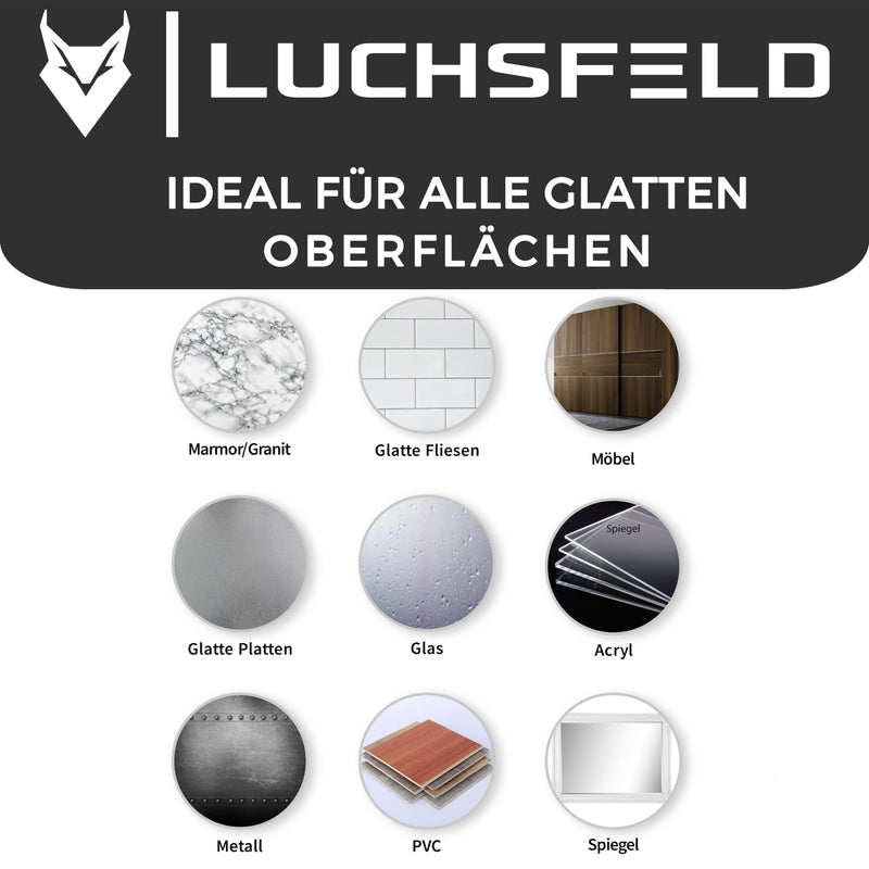 LUCHSFELD 8St. Klebehaken Handtuchhaken Edelstahl selbstklebend ohne bohren für Bad und Küche