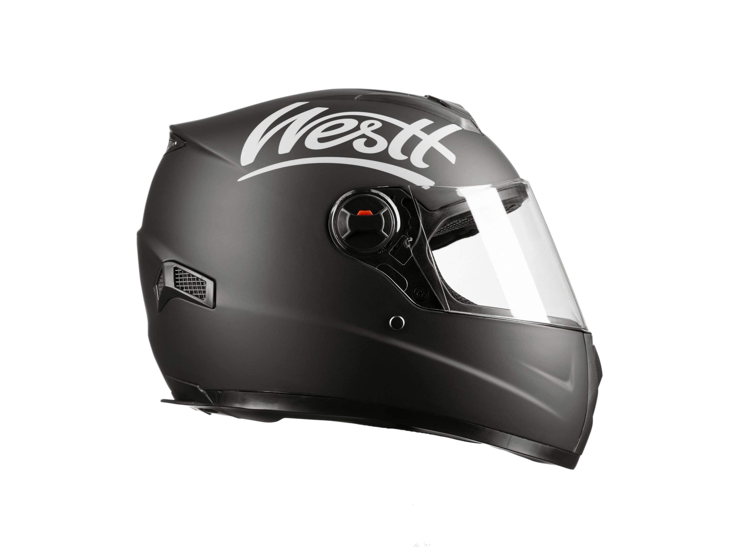 Westt Storm - Integralhelm Motorradhelm in Schwarzmatte · Roller Motorrad ECE