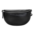 LEABAGS Cali kleine Bauchtasche aus echtem Leder | Gürteltasche mit Reißverschluss | Crossbody Bag für Damen | 23x5x13 cm | Brusttasche Schwarz