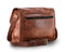 Nama Leather Lane 'Henrik' Umhängetasche Echtes Leder 16 Zoll Vintage Aktentasche Business Tasche Unitasche Laptoptasche Schultertasche Unisex Naturleder Braun