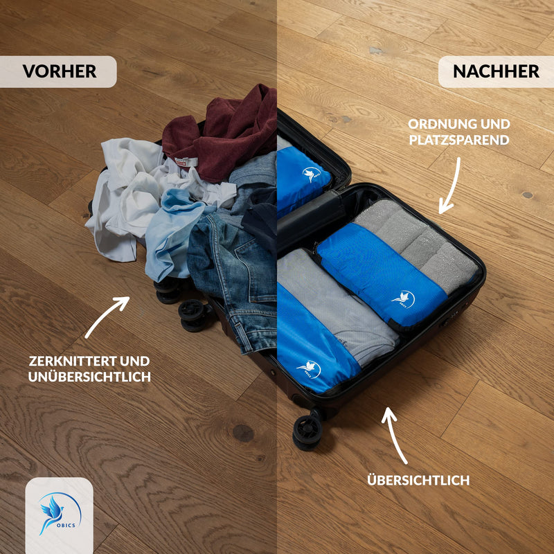 Koffer Organizer 9-Teilig Kofferorganizer Reisetasche Wasserdichte  Packtaschen.