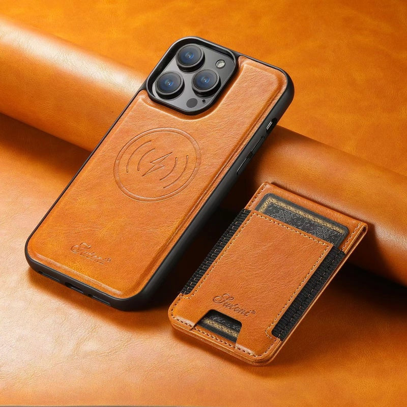 Rebolet | Luxora – iPhone Hülle aus Echtleder mit Kartenfach und MagSafe – Damen & Herren