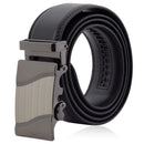 Rode Belt Herren Leder-Gürtel mit Automatikschnalle - kürzbar, 3,5cm breit, mit Ratschenverschluss, schwarz, aus Rindsleder (120cm, Wave)