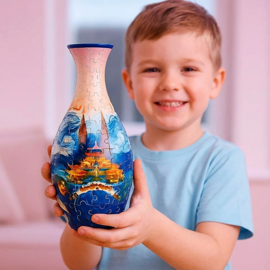 Rebolet | 3D Puzzle Vase Dekoration für echte Blumen