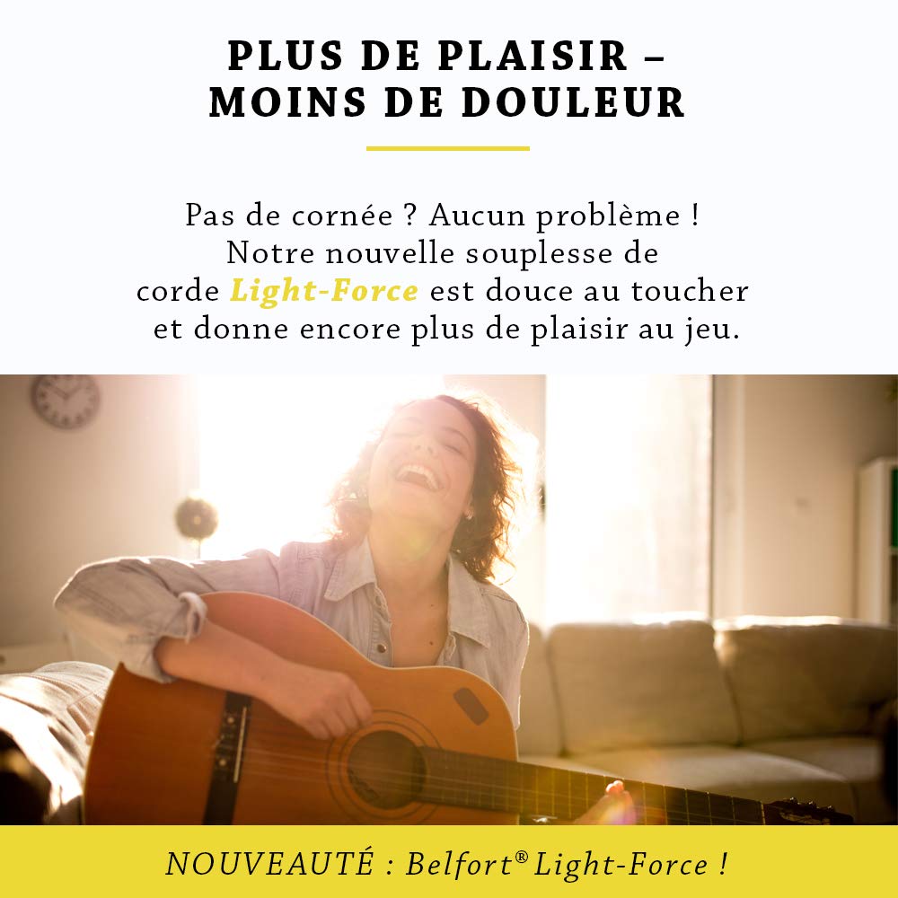 BELFORT® Nylon-Saiten ☆ Testsieger 2019* ☆ Für klassische Gitarre & Akustikgitarre ☆ Bonus: Gratis E-Book + 3 Plektren (6 Saiten)