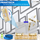 PEARWAY™ Profi Bildaufhänger Set [100 Stück] inkl. Maßband & Wasserwaage I Stabile Zackenaufhänger für Maximalen Halt I Bilderhaken - Ideal für Leinwände & Holzrahmen I Aufhänger für Bilder