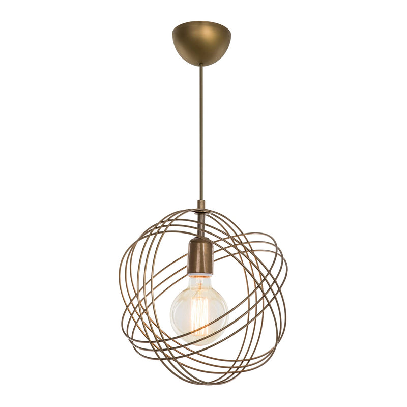 lux.pro Pendelleuchte Hove Hängelampe 1 x E27 Hängeleuchte Wohnzimmer Bronze Antik Drahtlampe Metall