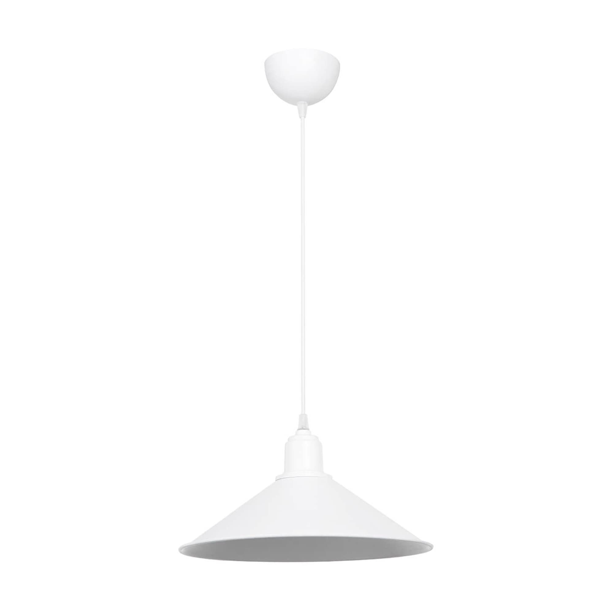 lux.pro Pendelleuchte Hinckley Hängelampe Weiß Wohnzimmerlampe Retro 1 x E27 Küchenlampe hängend Industriedesign