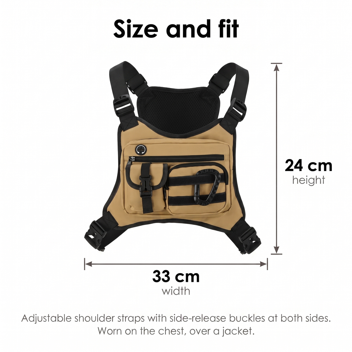 Herren Brusttasche – Multifunktions-Chest-Rig zum Wandern und Gassigehen
