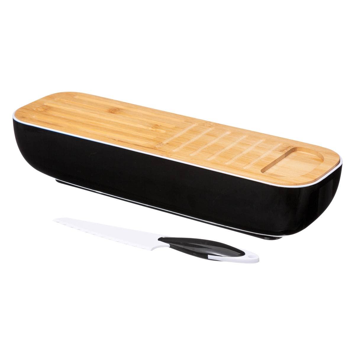 5 five simply smart Baguette-box black bamboo (schwarzer bambus) - Rebolet.Shop