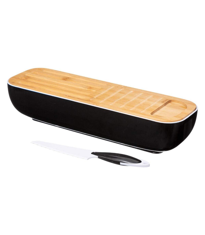 5 five simply smart Baguette-box black bamboo (schwarzer bambus) - Rebolet.Shop