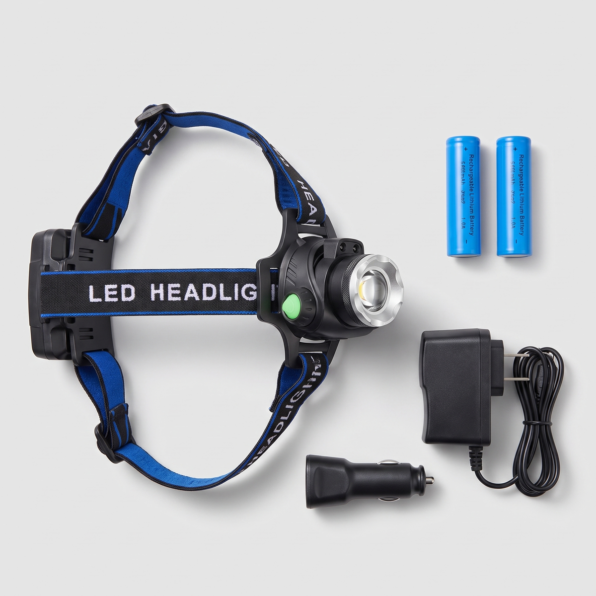Stirnlampe wiederaufladbar – zoombarer Strahl mit drei Betriebsmodi