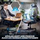 VALKENSTOL M5 Ergonomischer Bürostuhl [Höhenverstellbare Rückenlehne, Einstellbare Sitztiefe, Mesh-Sitz] Chefsessel Bürostuhl Ergonomisch Schreibtischstuhl Ergonomic Office Chair Ergonomic Bürostühle