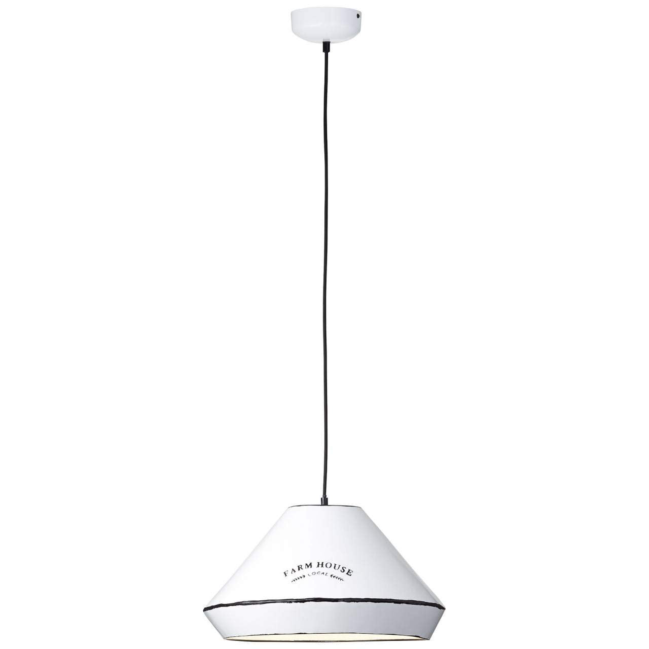 Brilliant Lampe Grain Pendelleuchte 43cm weiß | 1x A60, E27, 40W, geeignet für Normallampen (nicht enthalten) | Für LED-Leuchtmittel geeignet