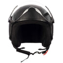 Westt Classic X Integralhelm Jethelm Motorradhelm Vintage Stil - Matt Schwarz