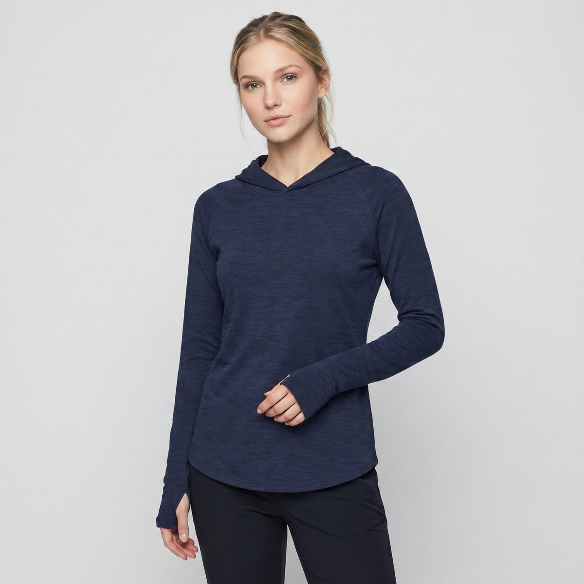 Damen Sonnenhoodie mittelschwer – UPF 50+ UV-Schutzoberteil mit Kapuze