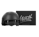 WESTT Escape Skaterhelm Fahrradhelm Inliner Helm I Sonnenvisier I Verstellbarer Kinnriemen I Herren I Damen I Junge Erwachsene I Schwarz l Größe S