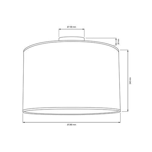 Brilliant | Esher Deckenleuchte 38cm weiß | 1x A60, E27, 40W, geeignet für Normallampen (nicht enthalten)