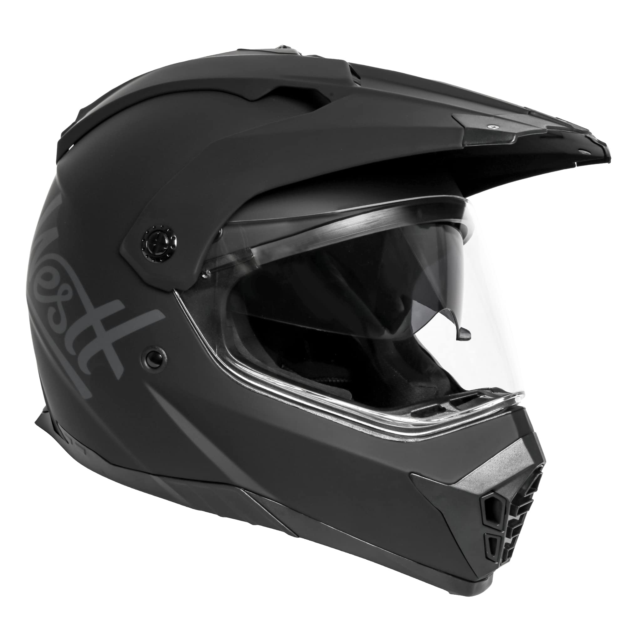 Westt Motocross Helm Fullface MTB Motorradhelm Integralhelm Crosshelm Helm Motorrad MTB Enduro Quad Helm Motorrad Doppelvisier Sonnenblende Herren Damen ECE DOT Zertifiziert, schwarz, XL (61-62 cm)