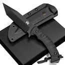 Wolfgangs IMPETUS Hochwertiges Outdoor Messer Feststehend aus feinstem 440C Stahl - Jagdmesser inkl. Kydex Holster - Survival Messer Outdoor das perfekte Überlebensmesser in der Wildnis (Schwarz)