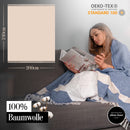 elmas home® Baumwolldecke 100% natürliche Baumwolle | 200x240cm XXL Tagesdecke | Premium Sommerdecke als Sofaüberwurf Wohndecke (Fischgrätmuster, Ozean-Blau)