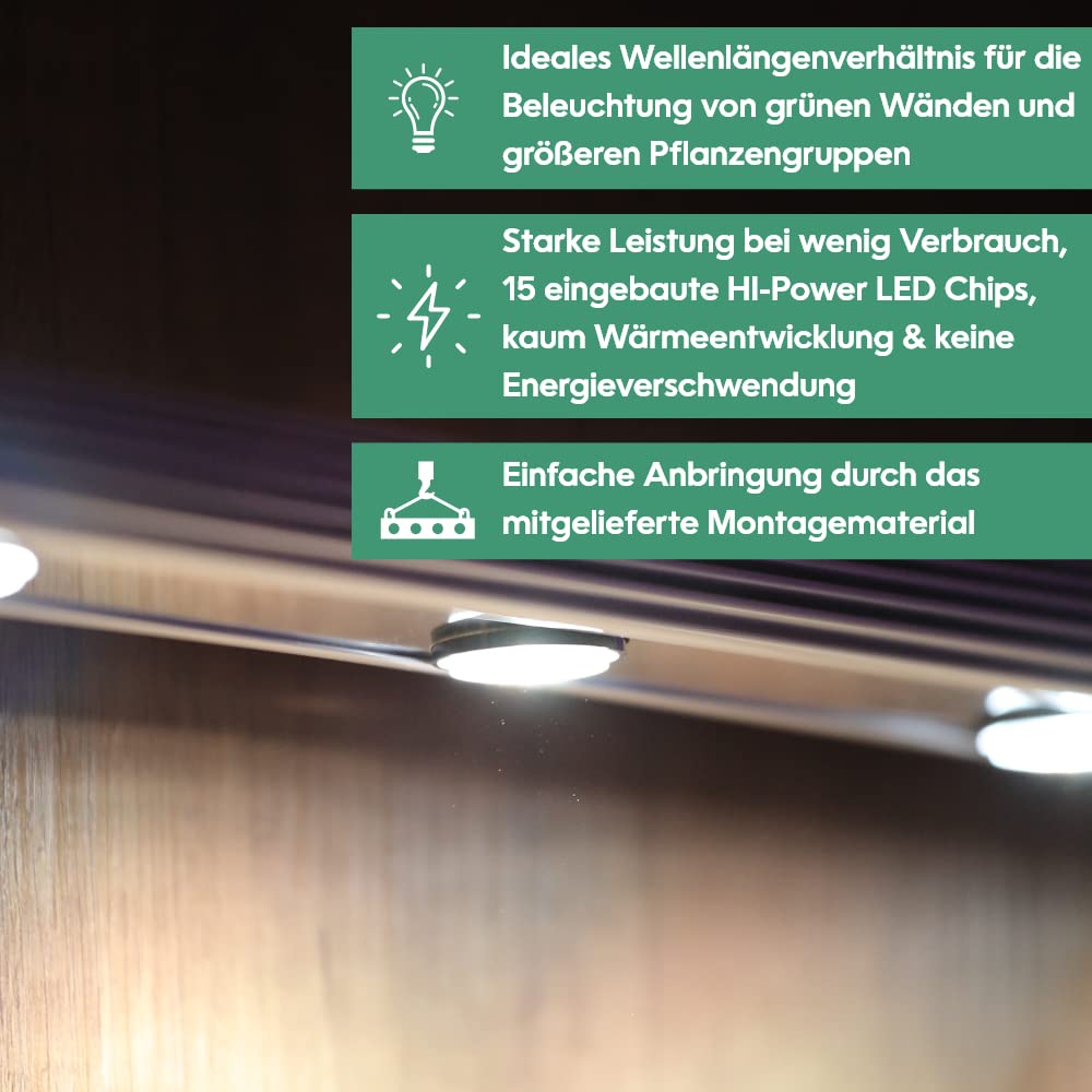 Venso EcoSolutions Pflanzenlicht Spotleiste Lichtleiste Wall 150cm, 75W, 120° (8018503540)