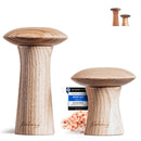 Mühlenbruch Design Salz und Pfeffermühle FSC HOLZ 15cm - 2er Set mit Pfeffer und Salzmühle - Manuelle Gewürzmühle Keramikmahlwerk - Küchenhelfer Geschenkidee Weihnachten - Esche - Pilzform Deko