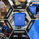 Forrider Fahrradtaschen für Gepäckträger - 100% Wasserdicht [2 Stück] 50L Volumen Premium Fahrrad Gepäckträgertaschen hinten Pack-Taschen Hinterradtaschen (Blau)