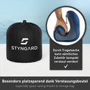 STYNGARD Nackenkissen Reise aus Memory Foam - Nackenkissen Auto mit Schlafmaske und Ohrstöpsel für erholsames Reisen - Nackenkissen Flugzeug Modell Malmö