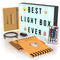 Light Box Kinder mit Farbwechsel - Lightbox mit Buchstaben Leuchtkasten mit Buchstaben Set 386 Schwarz & Farbige Buchstaben & Emoji & 2 Marker Lichtbox Deko Teenager Mädchen Zimmer Leuchttafel