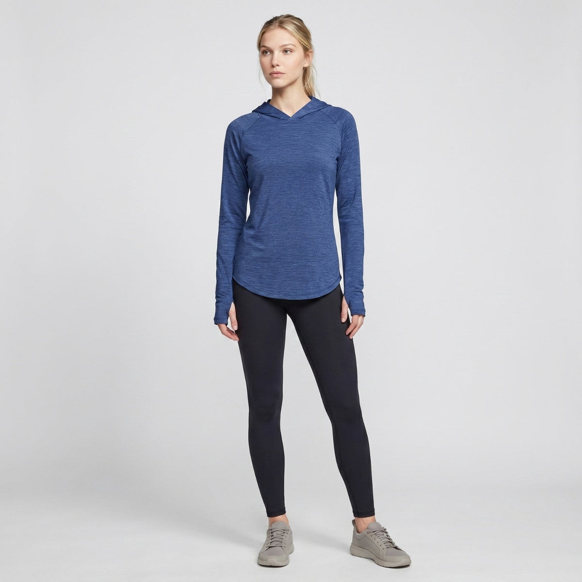 Damen Sonnenhoodie mittelschwer – UPF 50+ UV-Schutzoberteil mit Kapuze