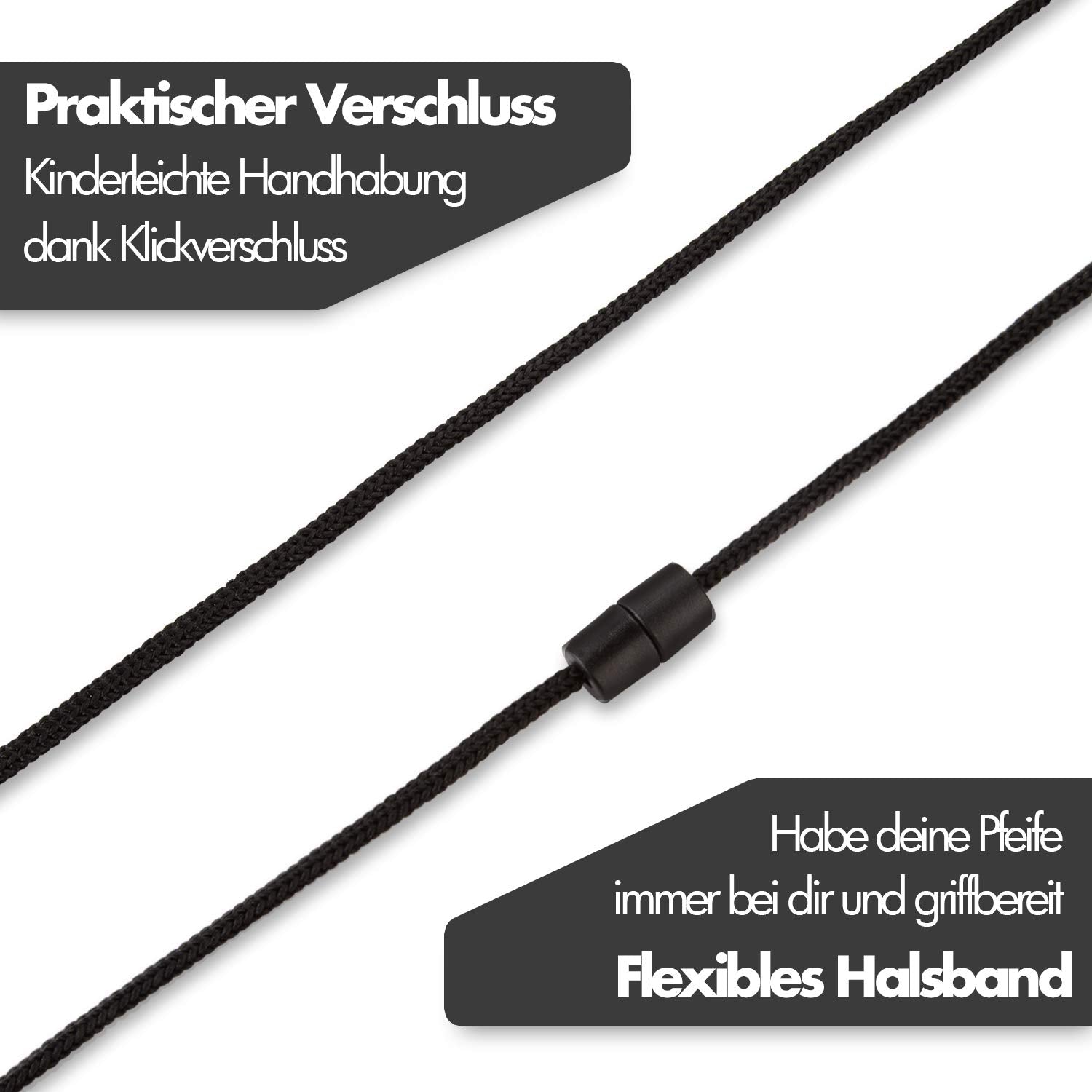 Frambay Premium Trillerpfeife - Profi Trillerpfeife mit ausgezeichnetem Klang - Vielseitig einsetzbare Pfeife für Kinder, Lehrer und Schiedsrichter - Praktische Signalpfeife mit Tragetasche & Halsband