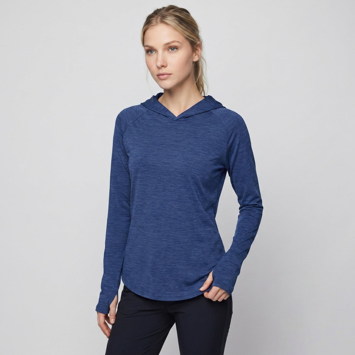 Damen Sonnenhoodie mittelschwer – UPF 50+ UV-Schutzoberteil mit Kapuze