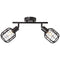 Brilliant Lampe, Spacid Spotrohr 2flg sand schwarz, Metall, 2x C35, E14, 40W,Kerzenlampen (nicht enthalten)