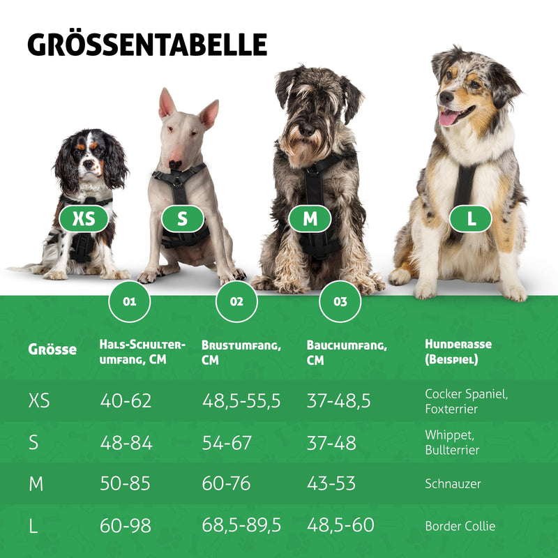 Sicherheitsgeschirr Hund (Schwarz, L)