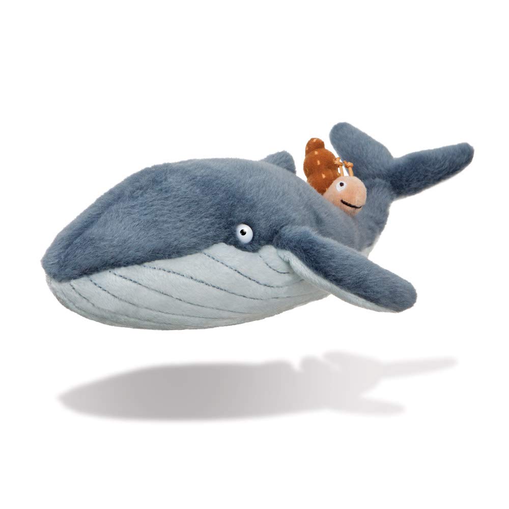 Aurora Snail and The Whale Soft Toy, 61238, 7in, Grey, for Fans of The Book by Julia Donaldson and Axel Scheffler, Blue