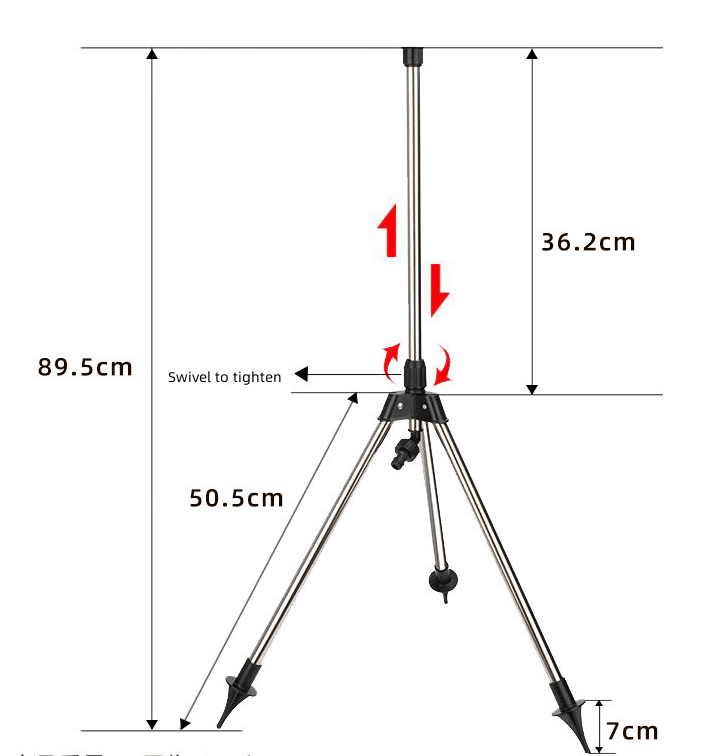 Rebolet | Gardexon – Sprühgerät 360° Edelstahl-Stativ – Gartenbewässerung