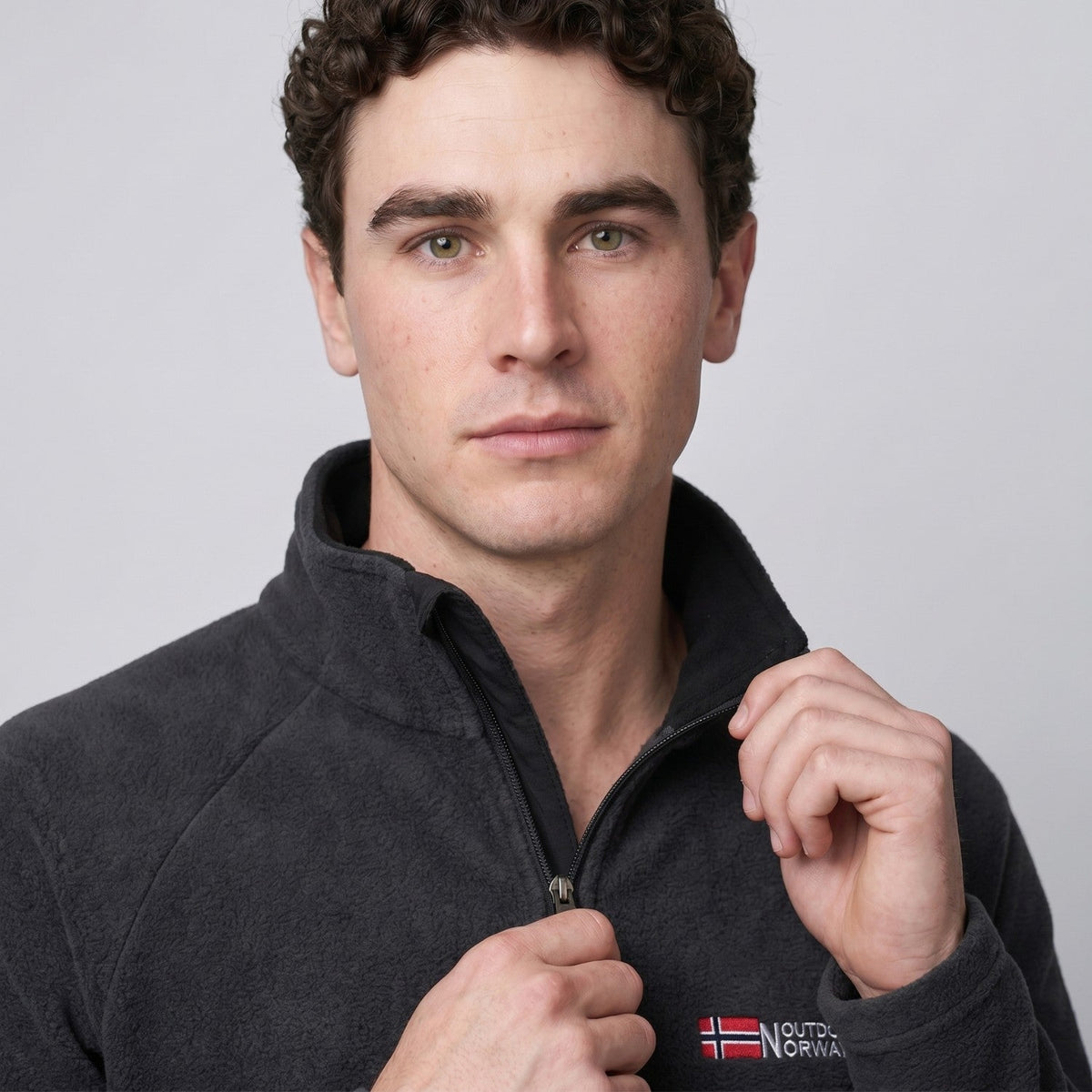 Herren Quarter-Zip Thermo-Fleece – atmungsaktiver Midlayer