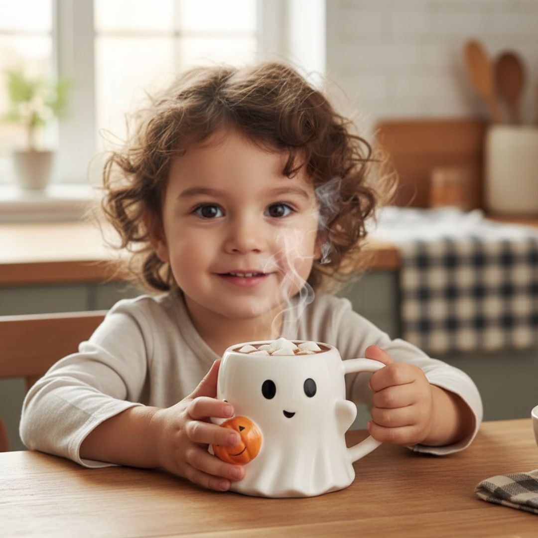 Kürbisgeist Tasse - Süßer Geist mit Kürbis - perfekt für Halloween