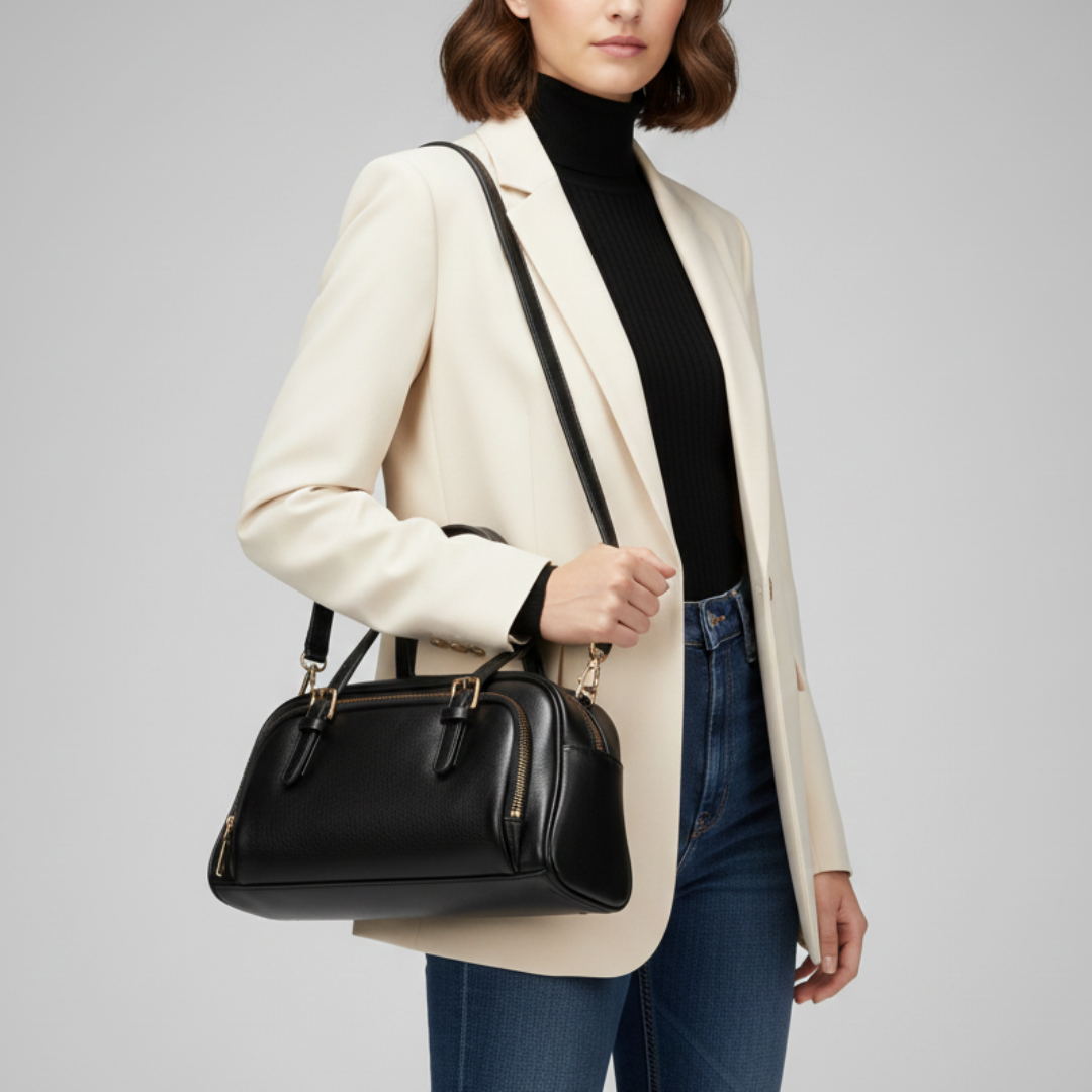 Weiche Schultertasche aus Echtleder