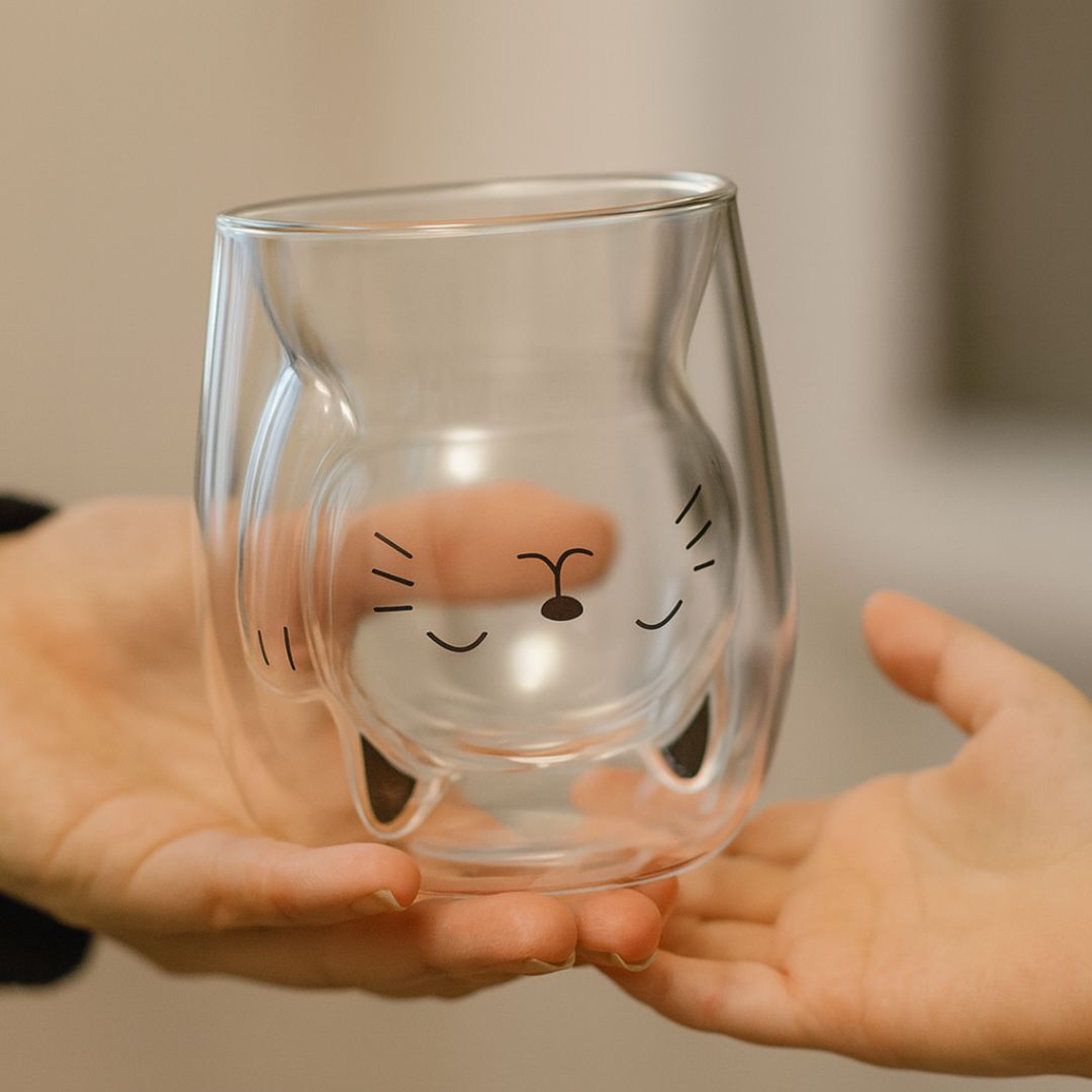 Rebolet | MiauGlas Tasse - Handschonend, stilvoll, katzenlieb