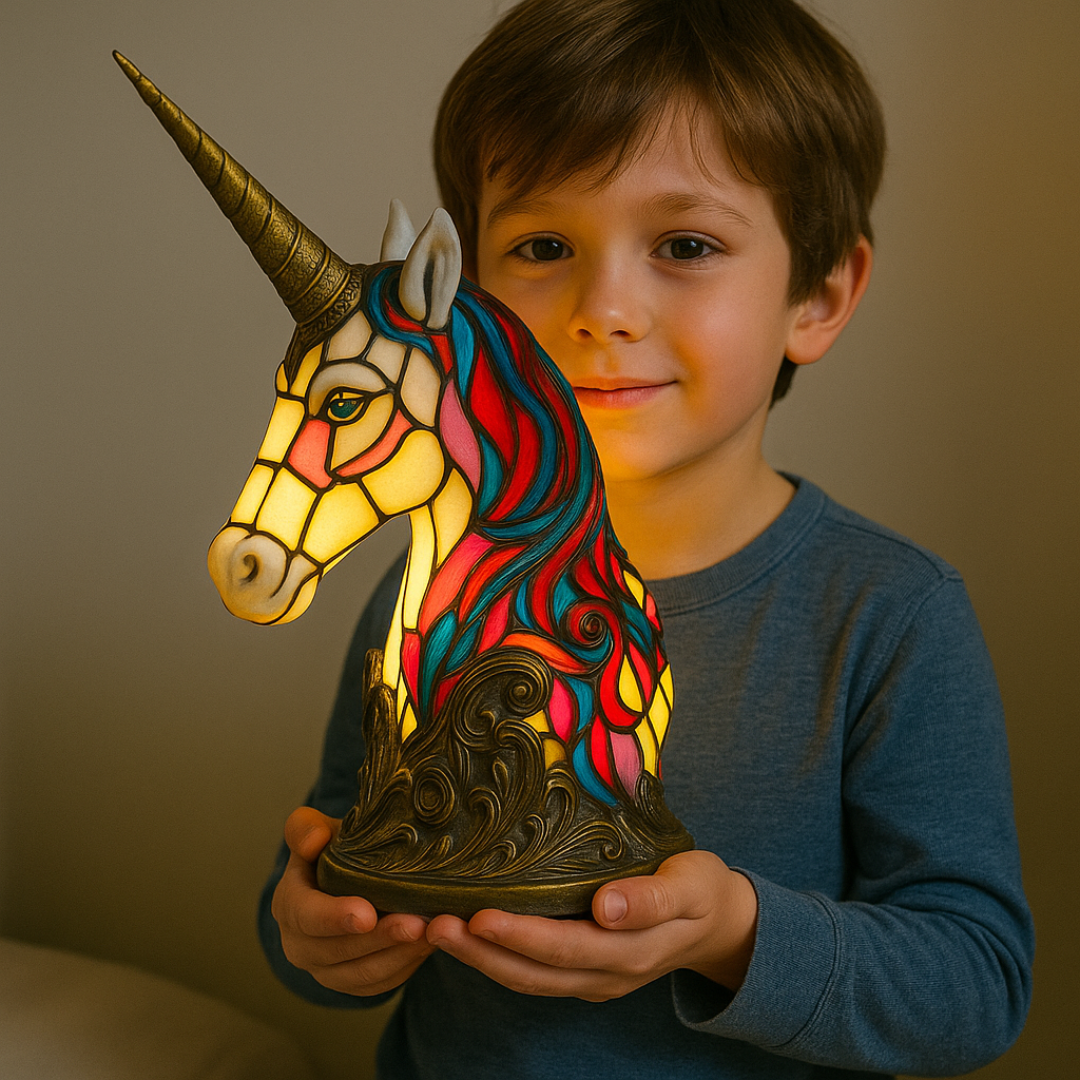 Rebolet | LeuchtEinhorn - handgefertigte Lampe, die Herzen erstrahlen lässt