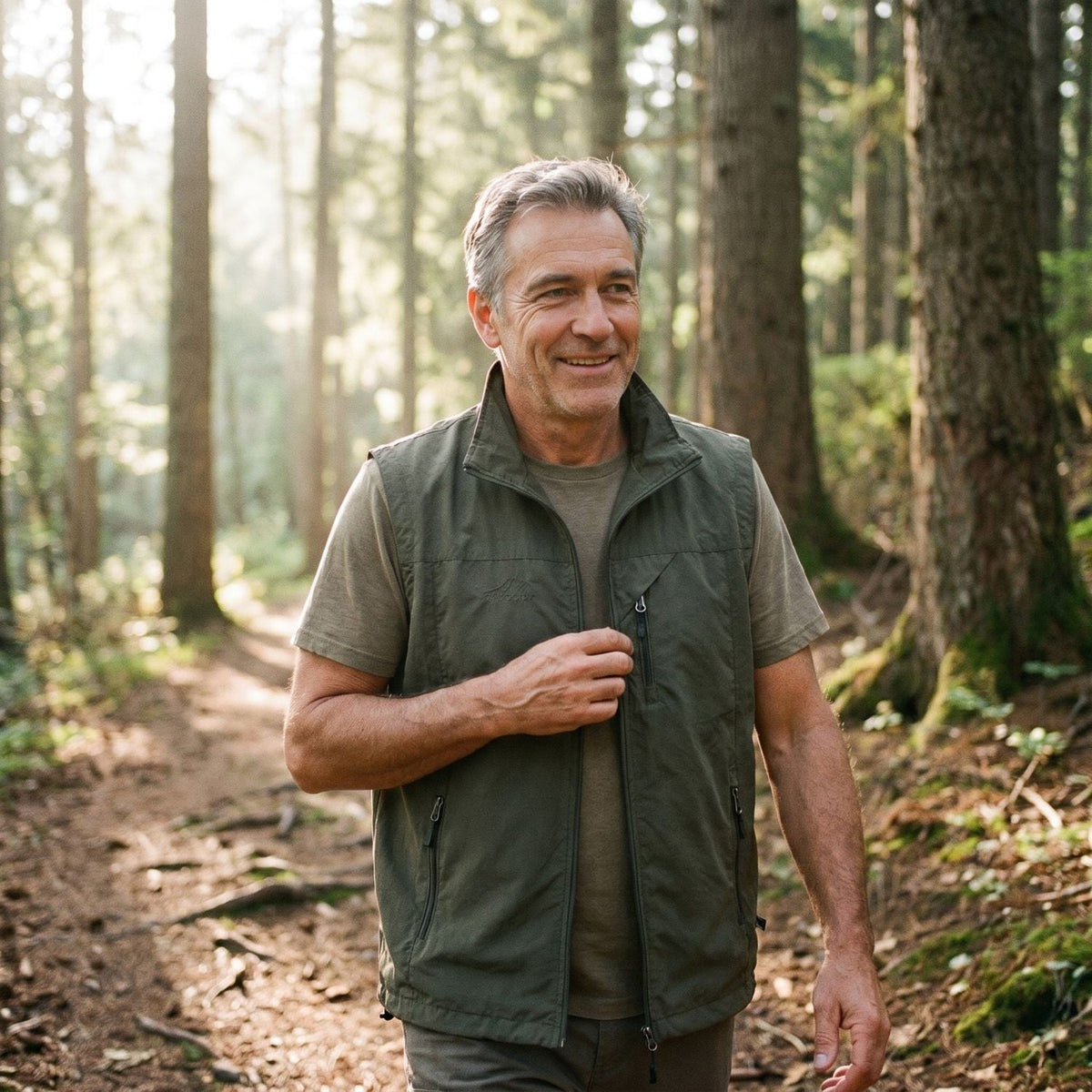 Leichte, atmungsaktive Wanderweste – Multitaschen-Outdoor-Schicht